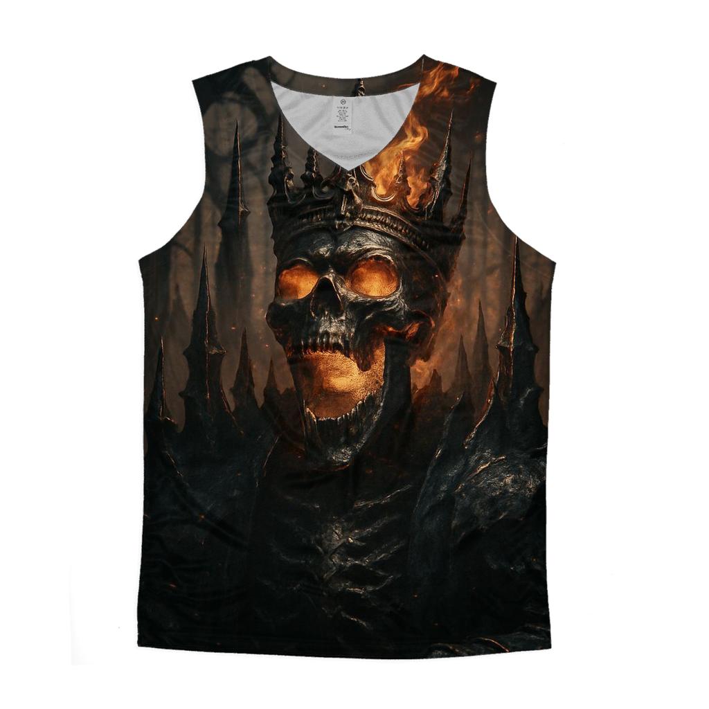 Obsidian Skull Sovereign cotton sleeveless tops