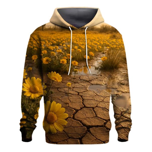 Desert Marigold After Rare Rain printed hoodies