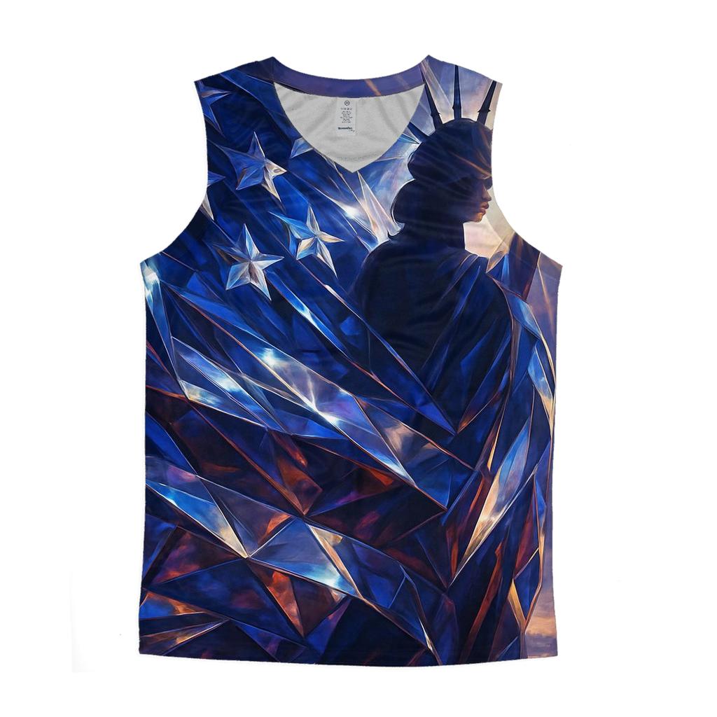 Liberty Prism cotton sleeveless tops