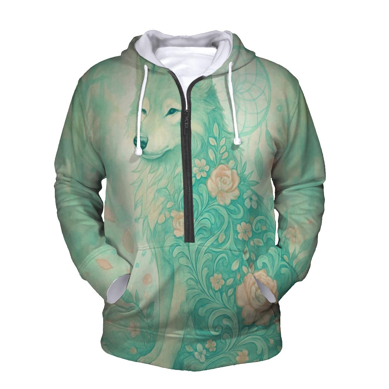 Floral Sentinel zip-up hoodies