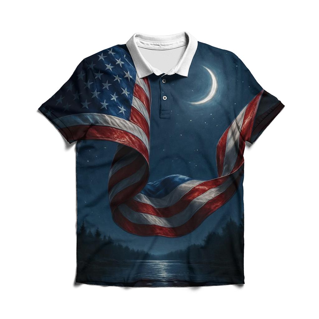 Starlit Silk Banner casual sports polo shirts