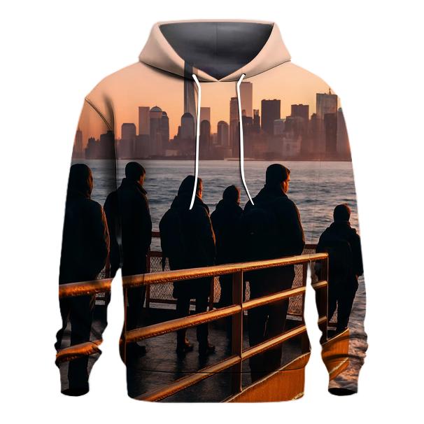 Sunrise From Staten Island Ferry Deck lightweight hoodies
