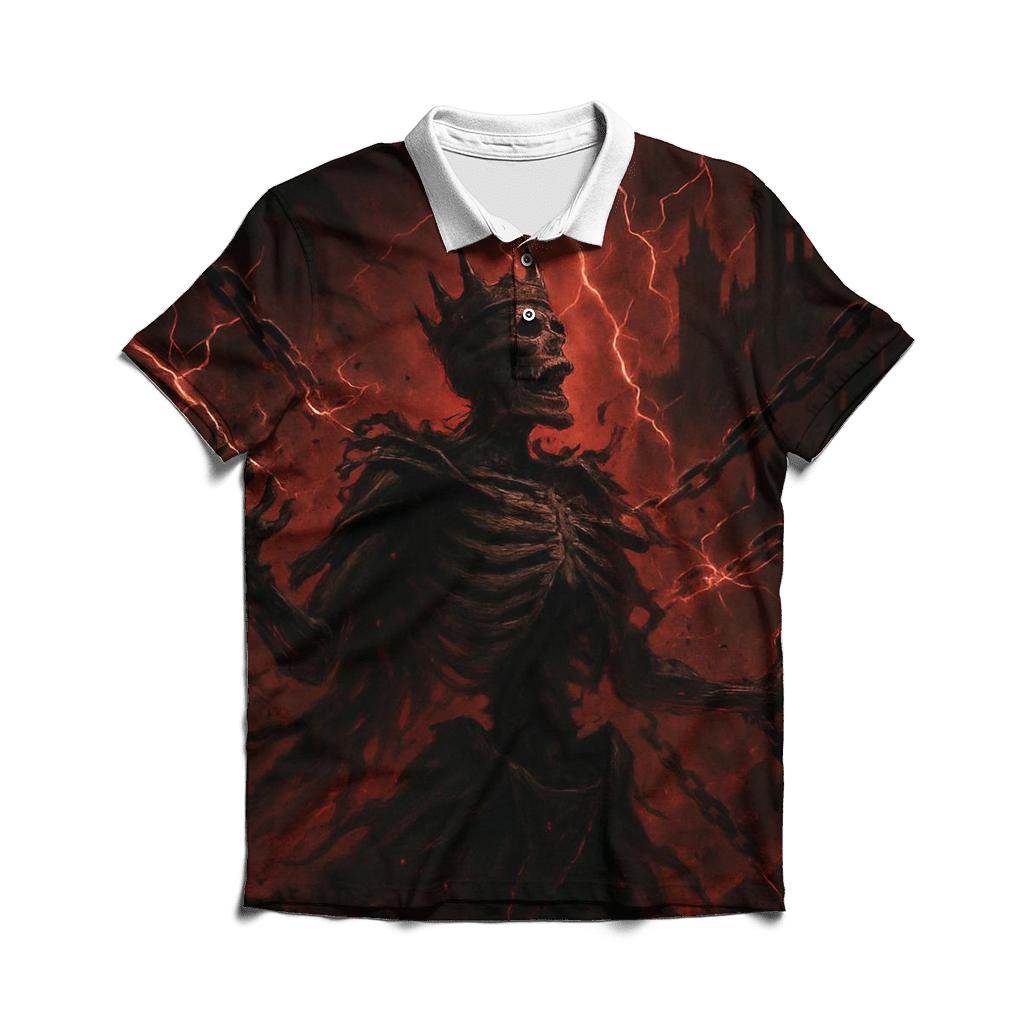 Nocturne Of The Chainbound King premium cotton polo shirts