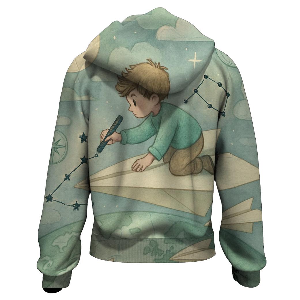 Paperplane Sky Cartographer heavyweight hoodies