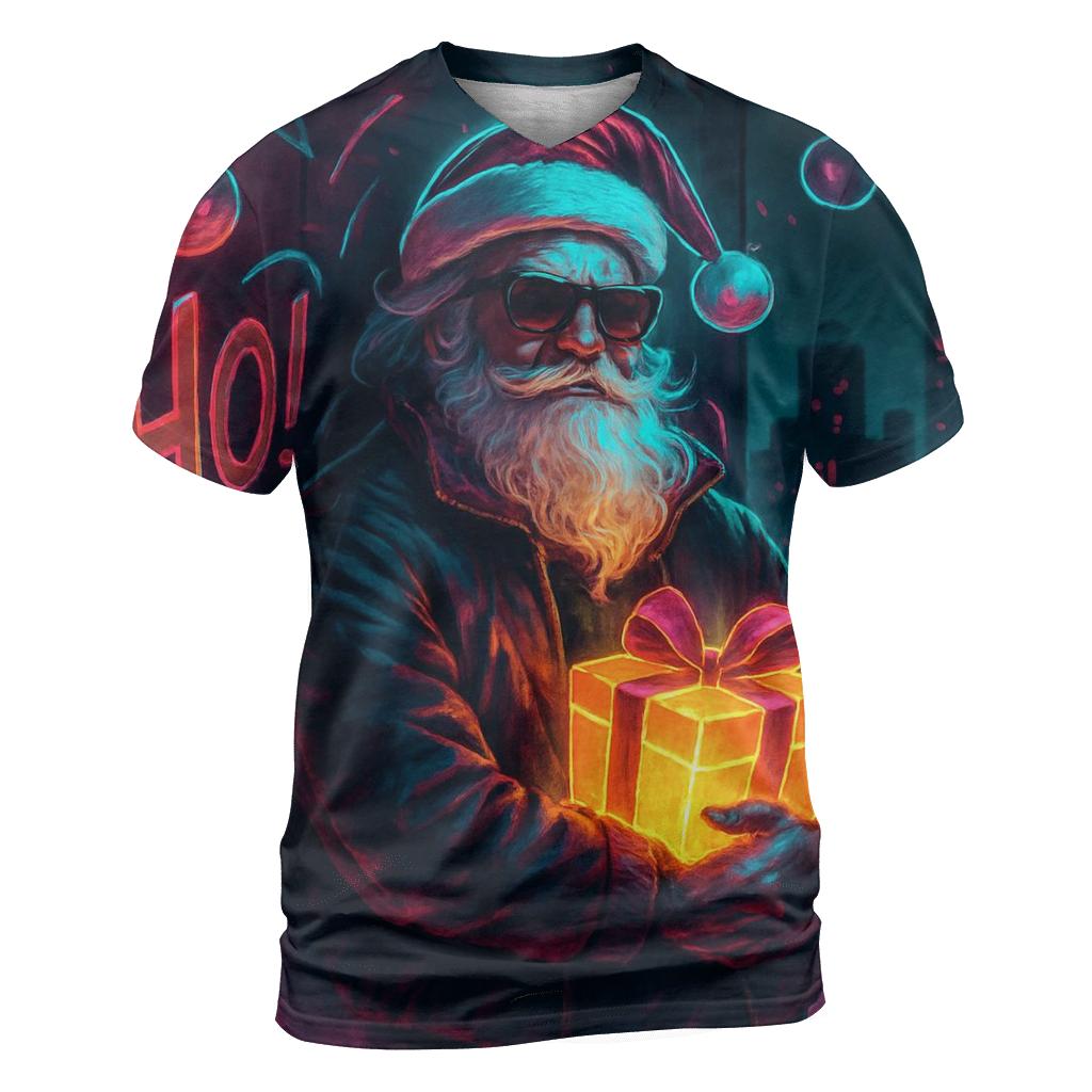 Neon Streetwear Santa personalized full print shirts