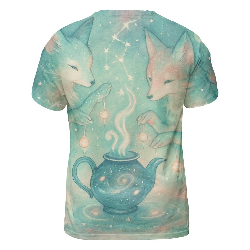 Cosmic Tea Ceremony unique graphic print tees
