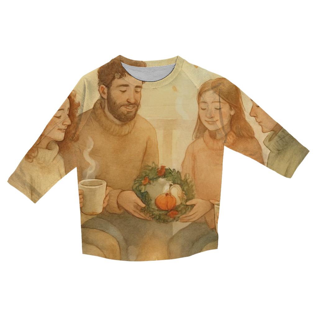 Porchlight Gratitude Circle personalized 3/4 sleeve tees