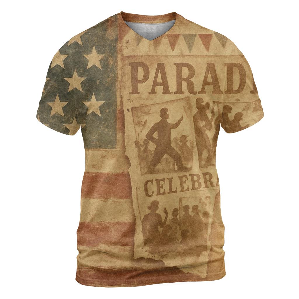 Vintage Parade Collage personalized full print shirts