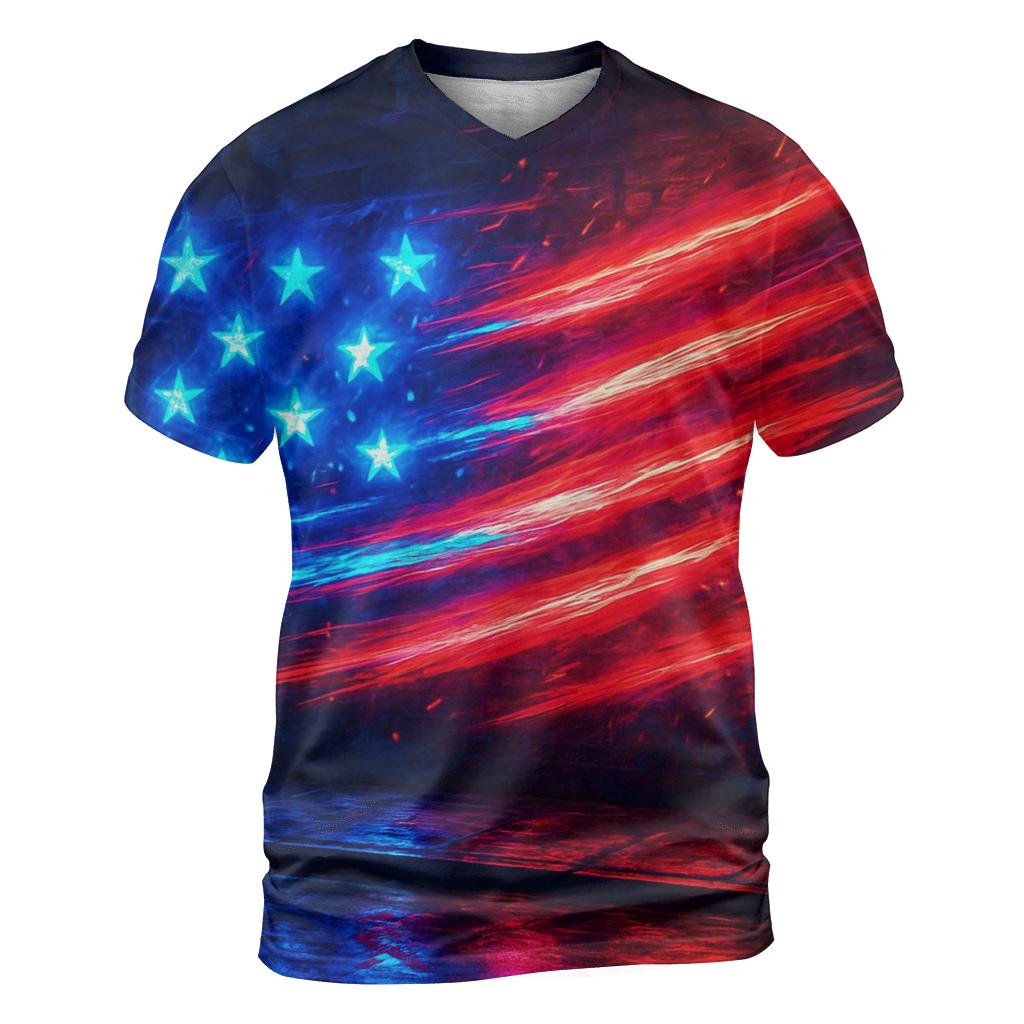 Neon Freedom Surge unique graphic print tees