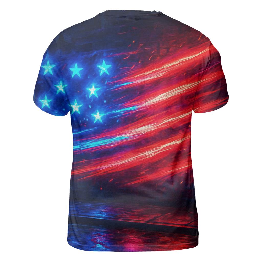 Neon Freedom Surge unique graphic print tees