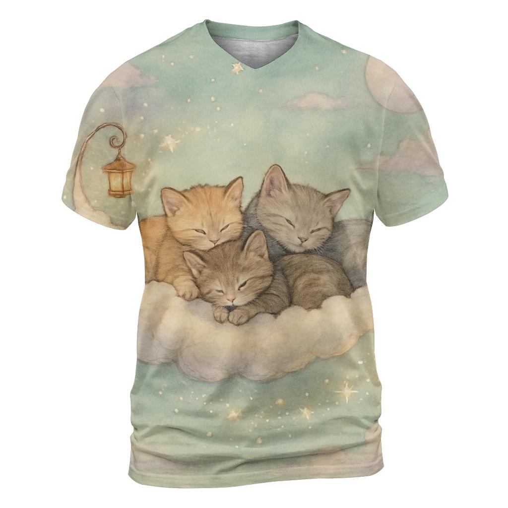 Cloudship Nap Kittens custom all-over print shirts