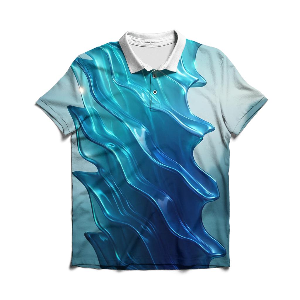 Oceanic Glass Cascade custom polo shirts