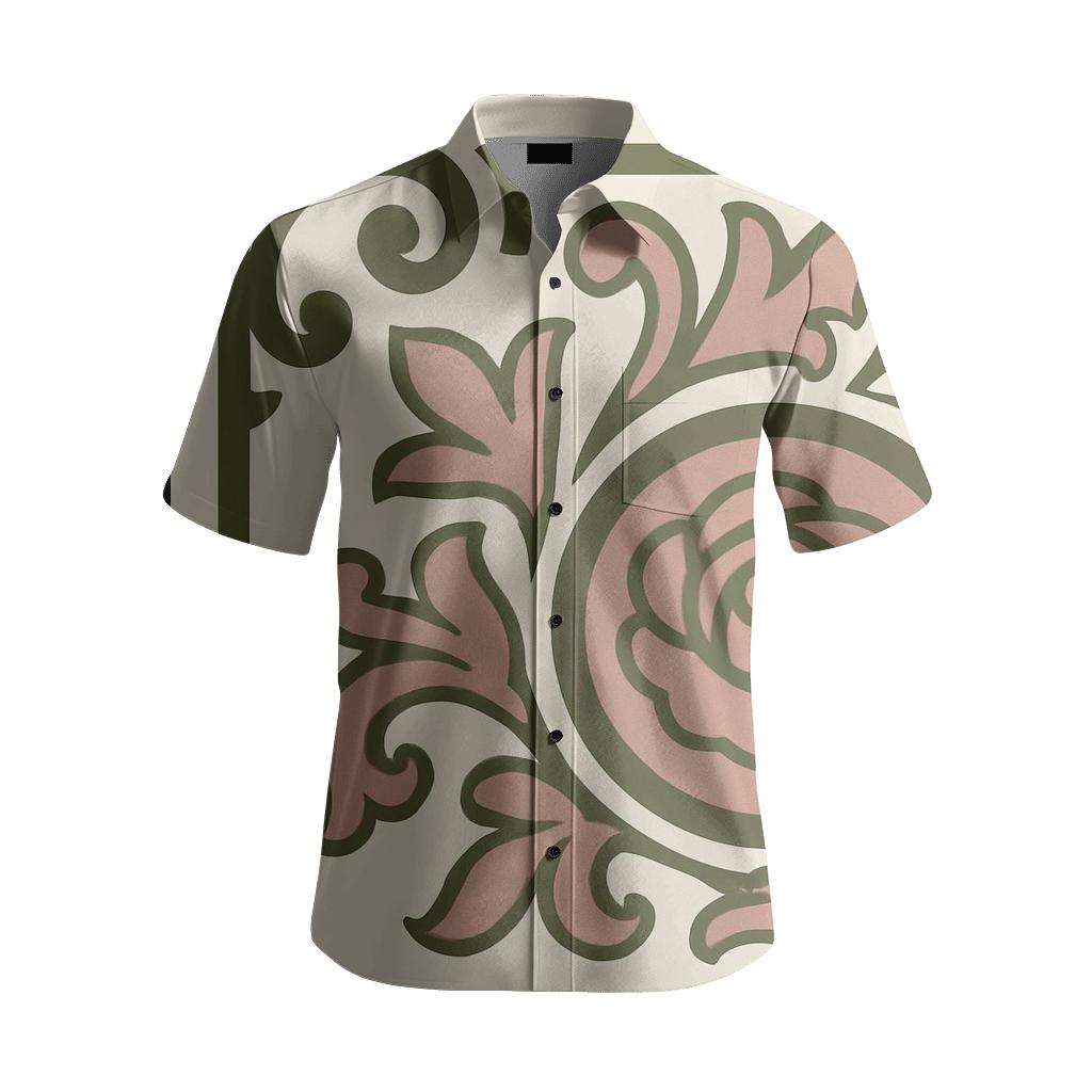Lunar Corner Medallion custom embroidered shirts