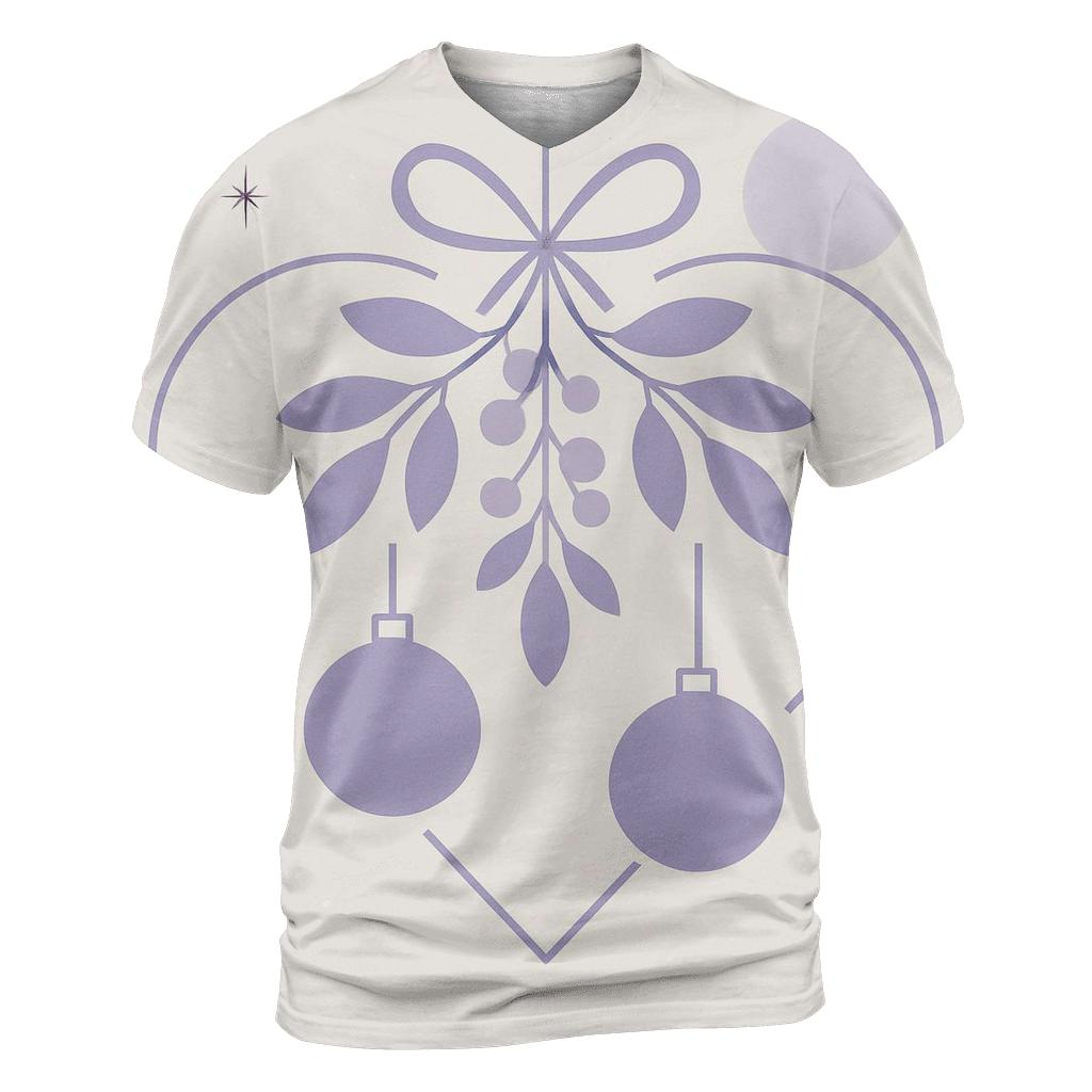 Merry Math Of Mistletoe artistic all-over print tops