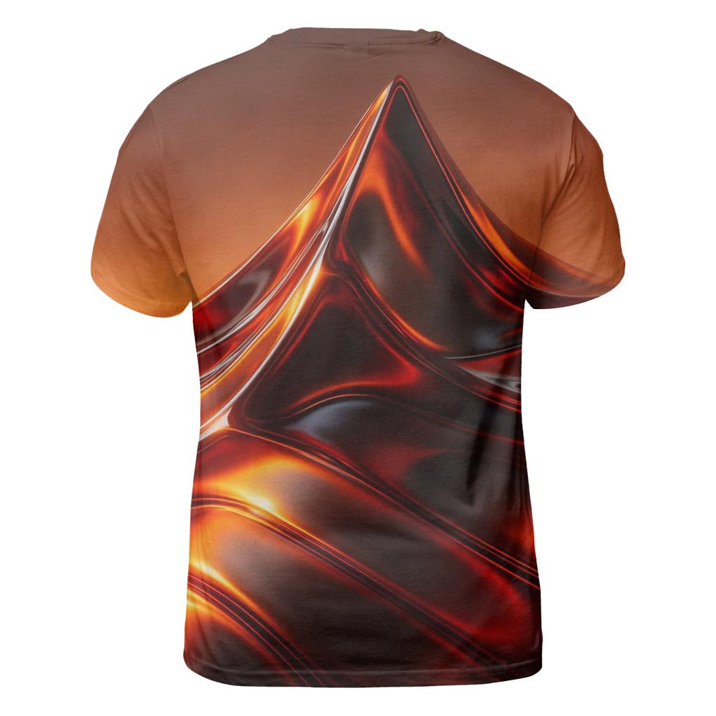 Molten Mirror Ridges vibrant all-over design tees