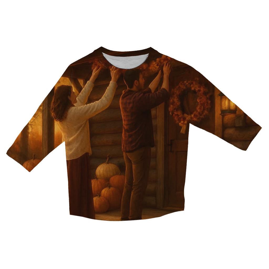 Thankful Trail Cabin stylish quarter sleeve tops