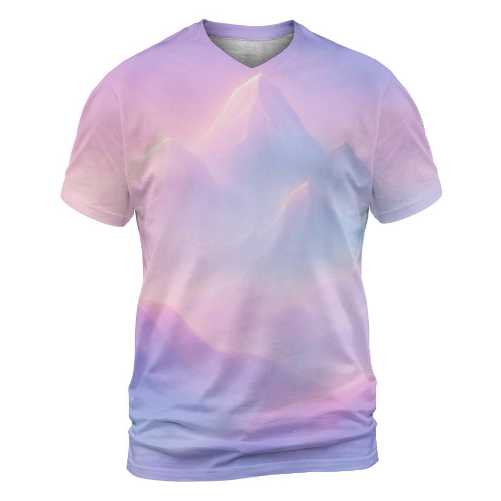 Pastel Vapor Peaks trendy printed shirt styles