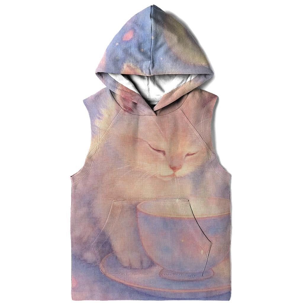 Moonlit Tea Kitten pullover hoodies