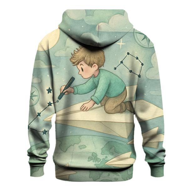 Paperplane Sky Cartographer custom hoodies