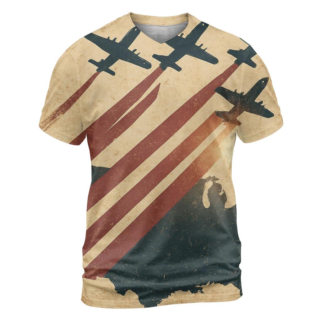 Honor Flight Formation creative print fashion shirts