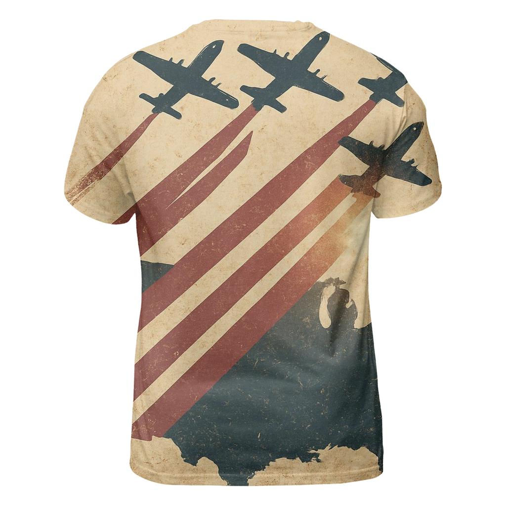 Honor Flight Formation creative print fashion shirts