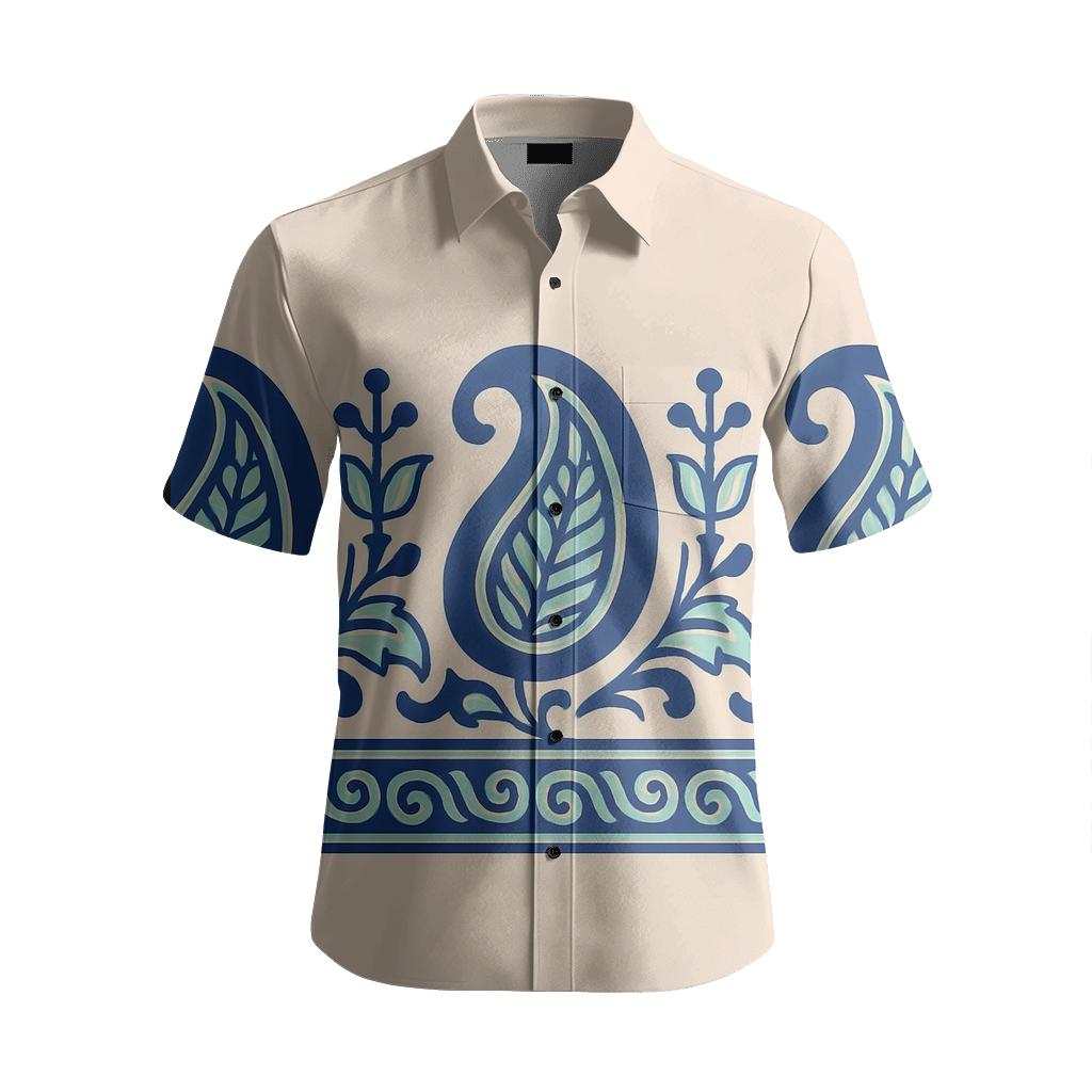 Nebula Paisley Border branded embroidered shirts
