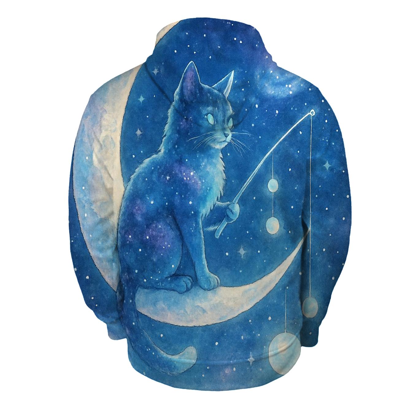 Cosmic Fisher Cat graphic hoodies