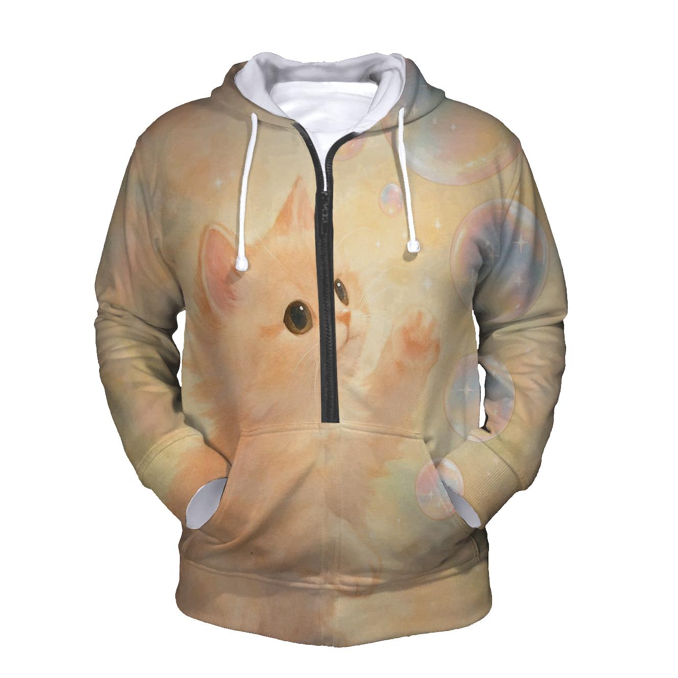 Bubble Dreamer Kitten custom hoodies