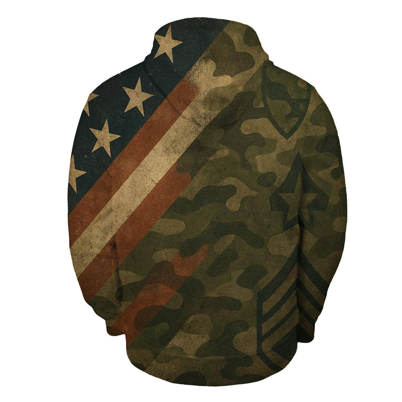 Camouflage Flag Fusion embroidered hoodies