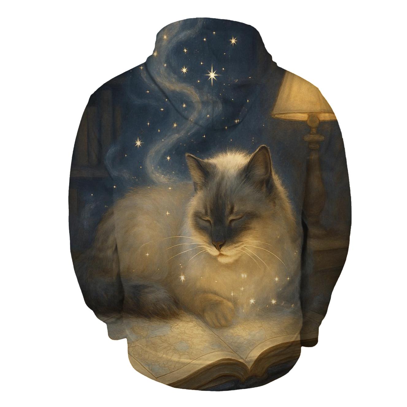 Library Starglow Cat hoodie trends