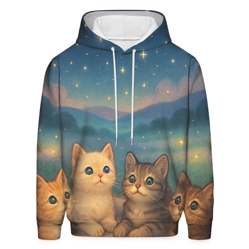 Stargazer Kittens Picnic custom hoodies