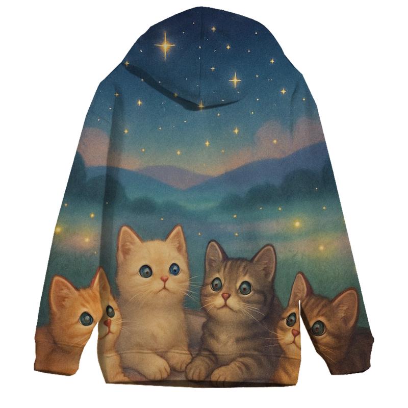 Stargazer Kittens Picnic custom hoodies