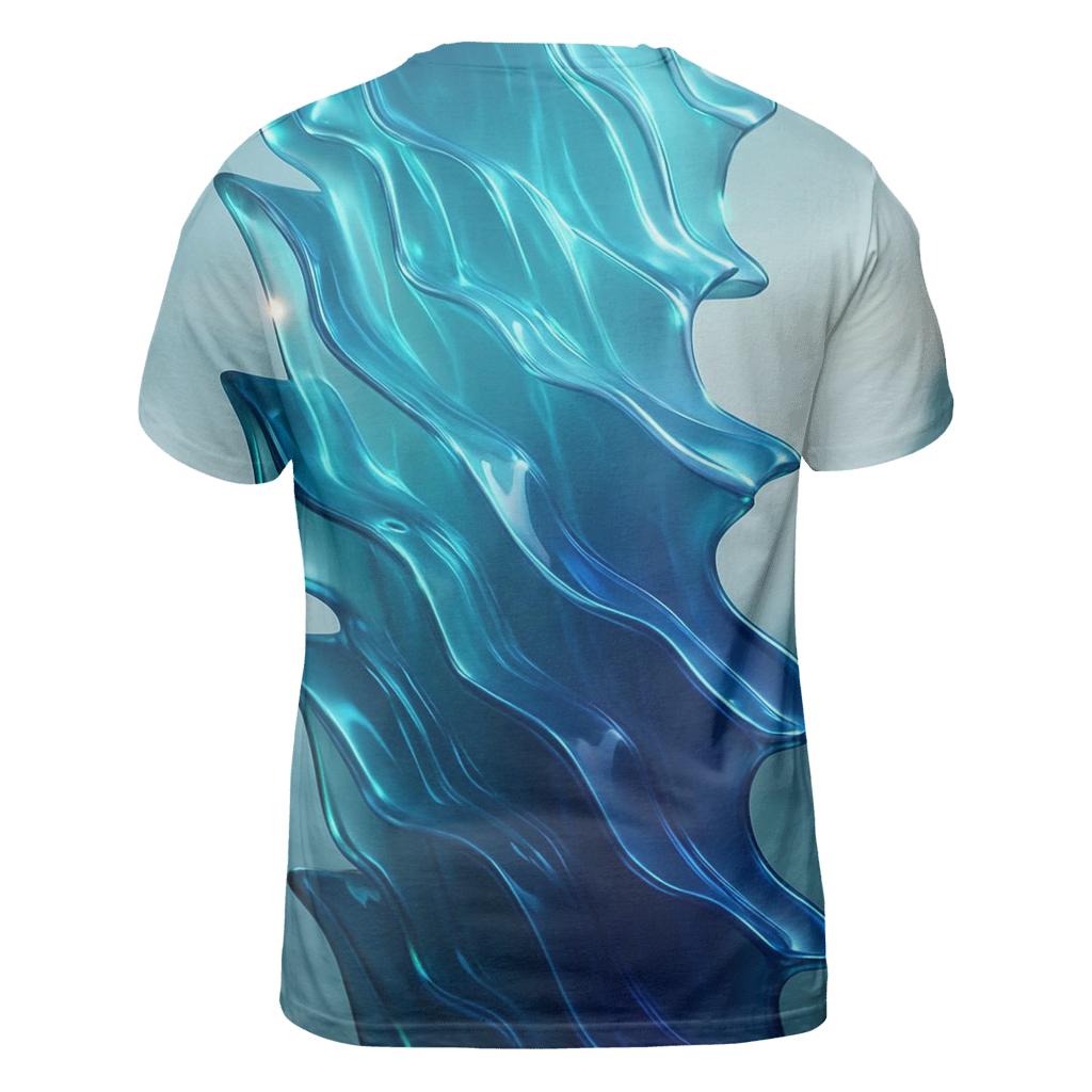 Oceanic Glass Cascade creative print fashion shirts