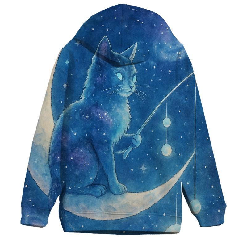 Cosmic Fisher Cat lightweight hoodies