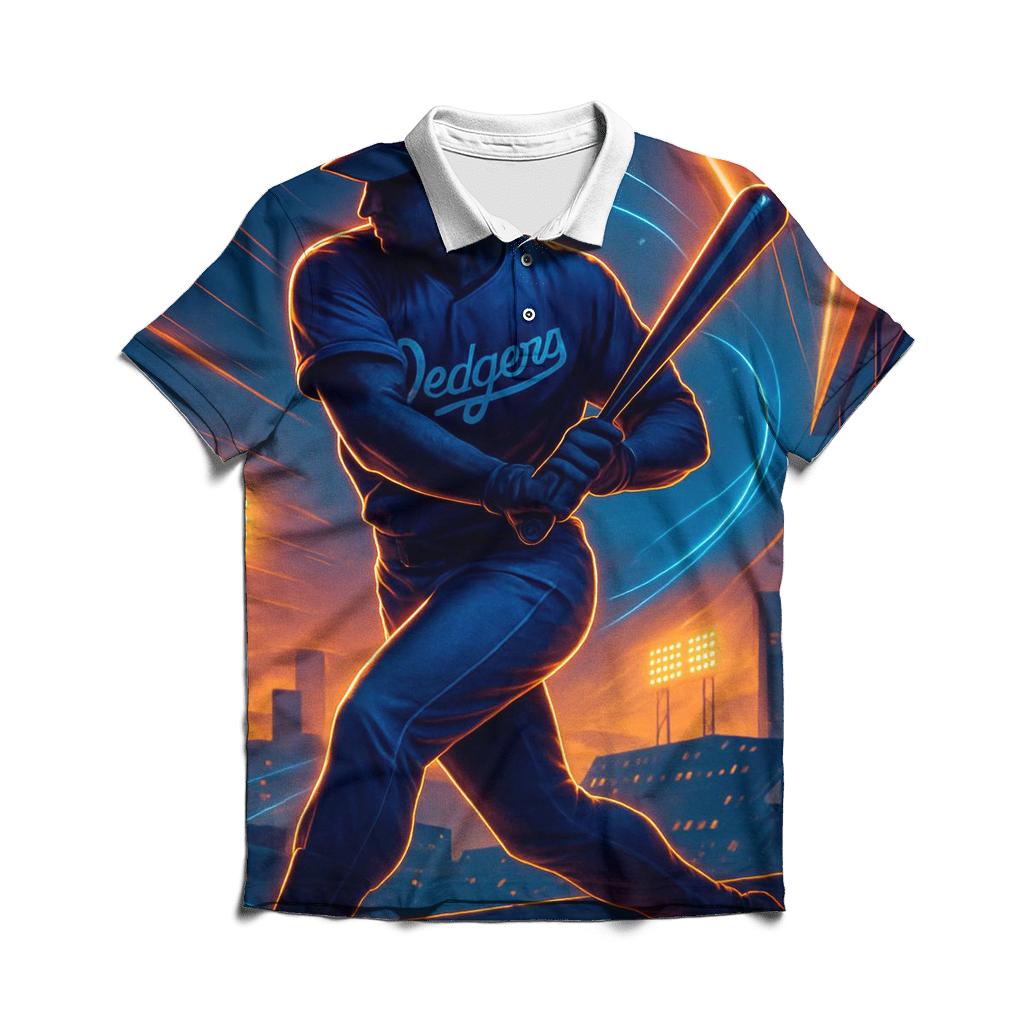Rooftop Ninth Inning embroidered polo tops