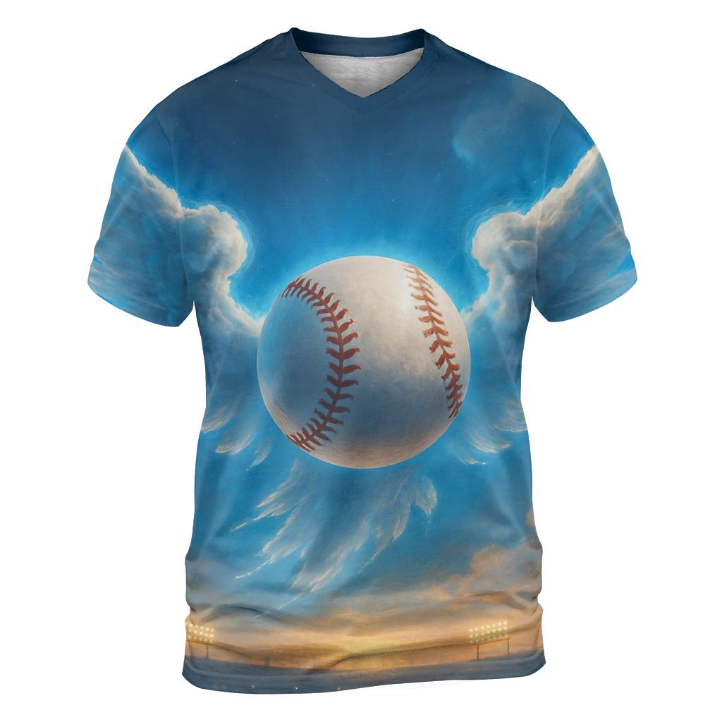 Skyward Baseball With Blue Jays Aura trendy printed shirt styles