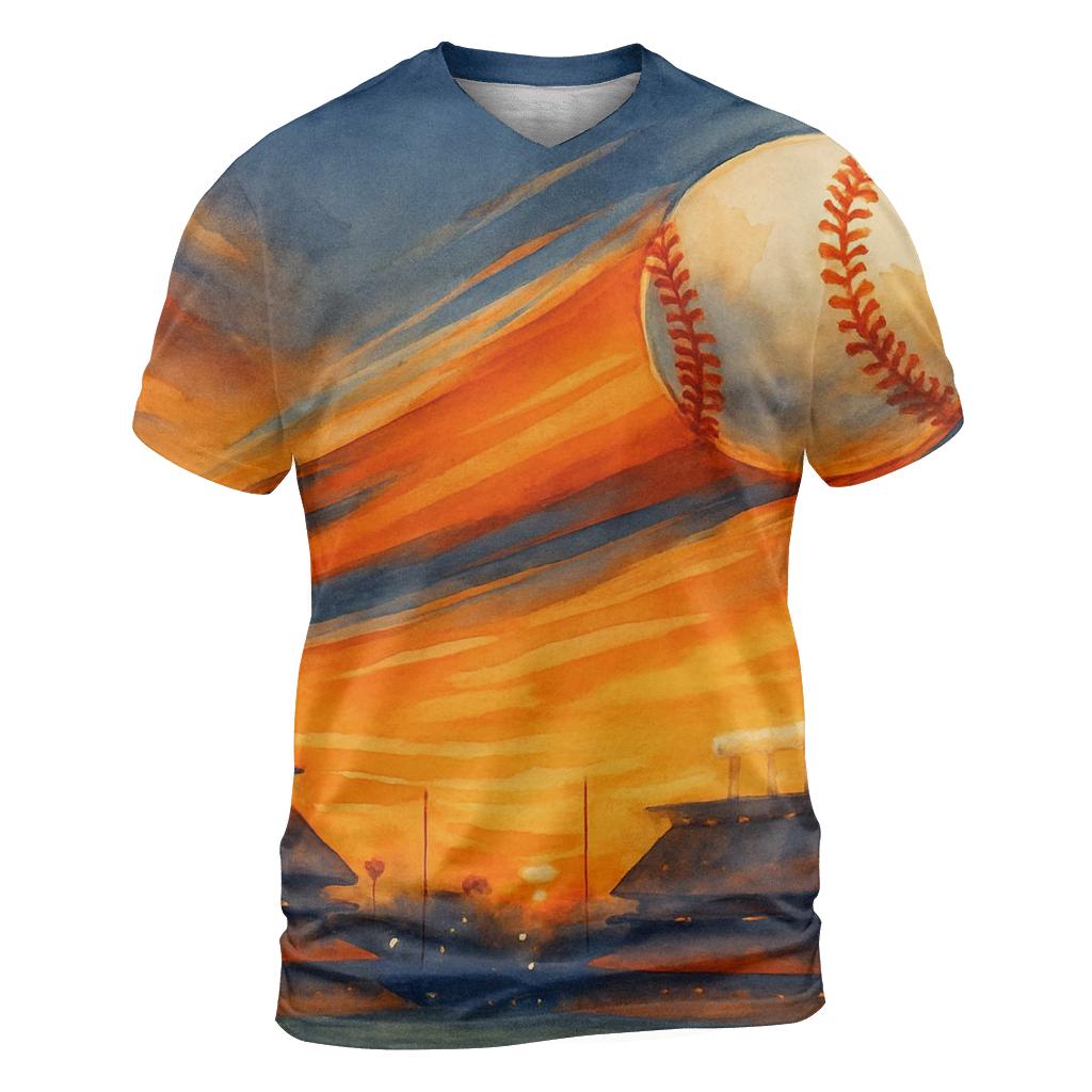 Sunset Home Run Arc custom all-over print shirts