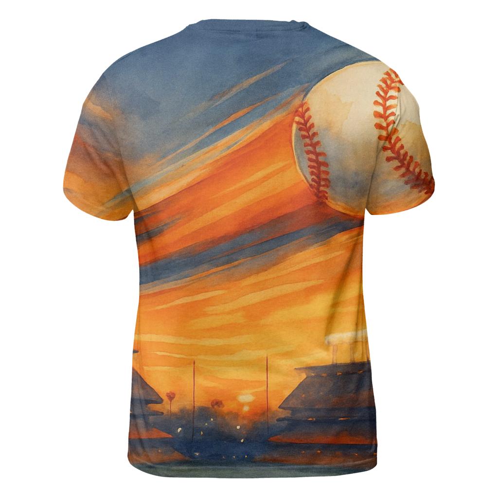 Sunset Home Run Arc custom all-over print shirts