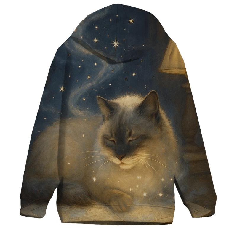 Library Starglow Cat lightweight hoodies