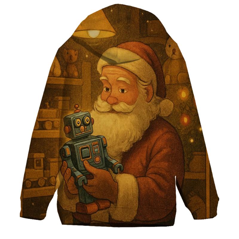 Retro Toy Store Santa premium hoodies