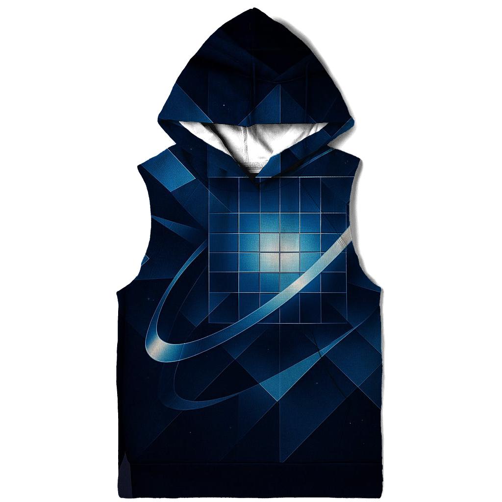 Chromatic Orbit Grid lightweight hoodies