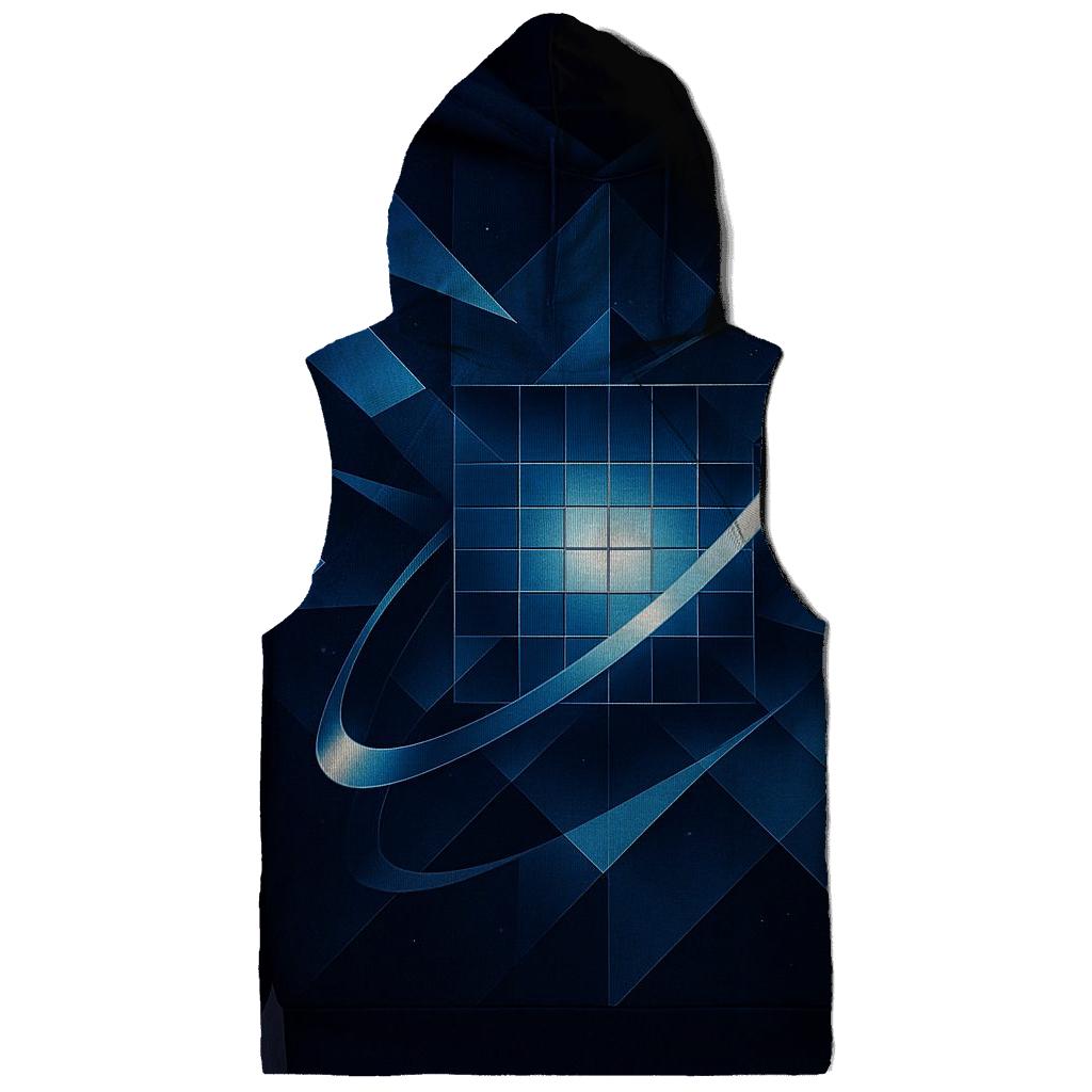 Chromatic Orbit Grid lightweight hoodies