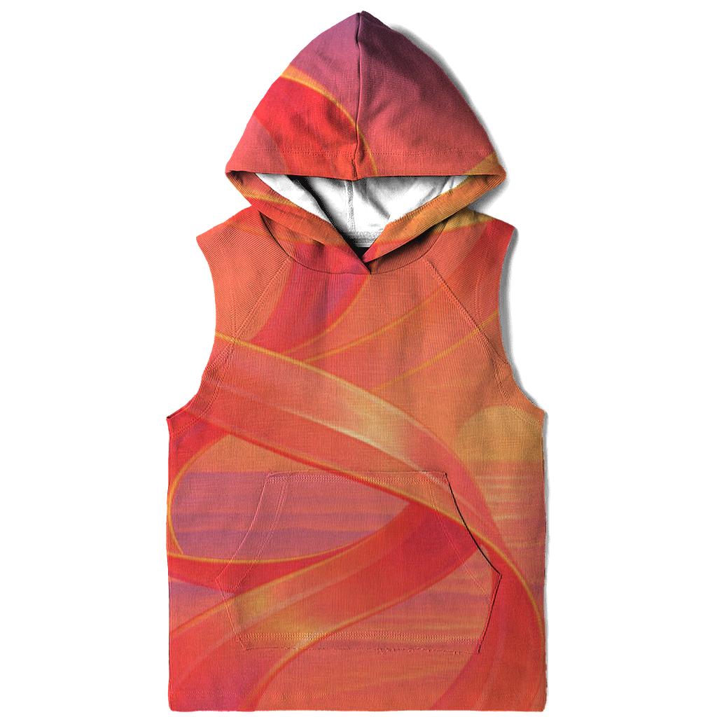 Coral Sunset Ribbon zip-up hoodies