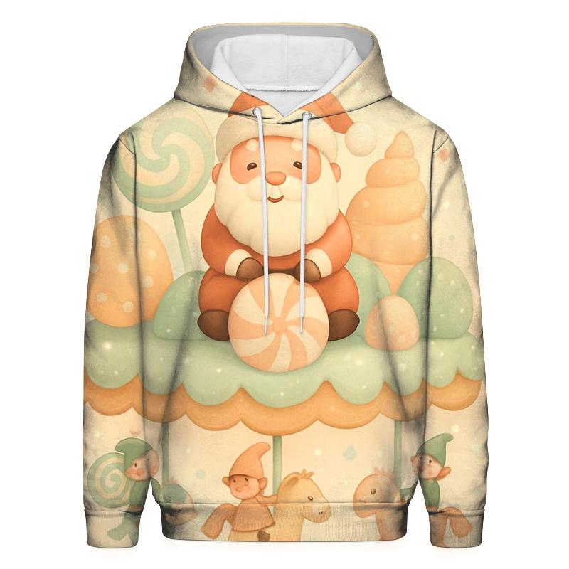 Candy Carousel Santa custom hoodies