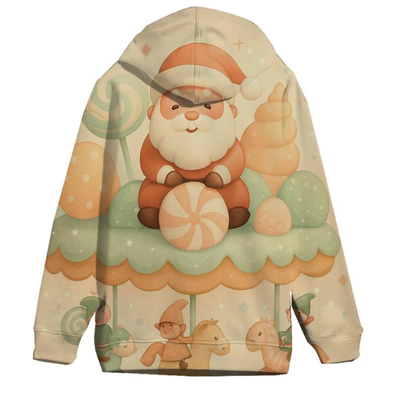 Candy Carousel Santa custom hoodies