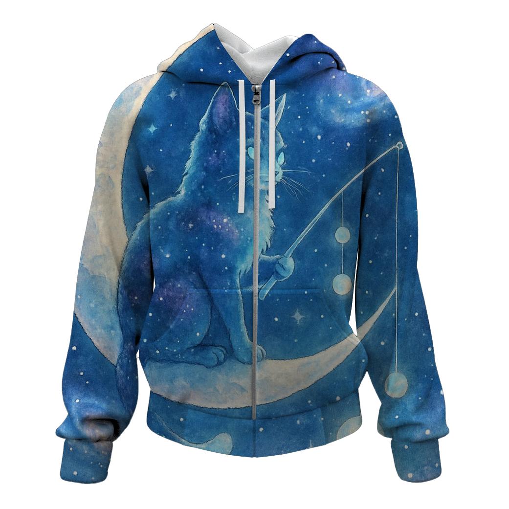 Cosmic Fisher Cat lightweight hoodies