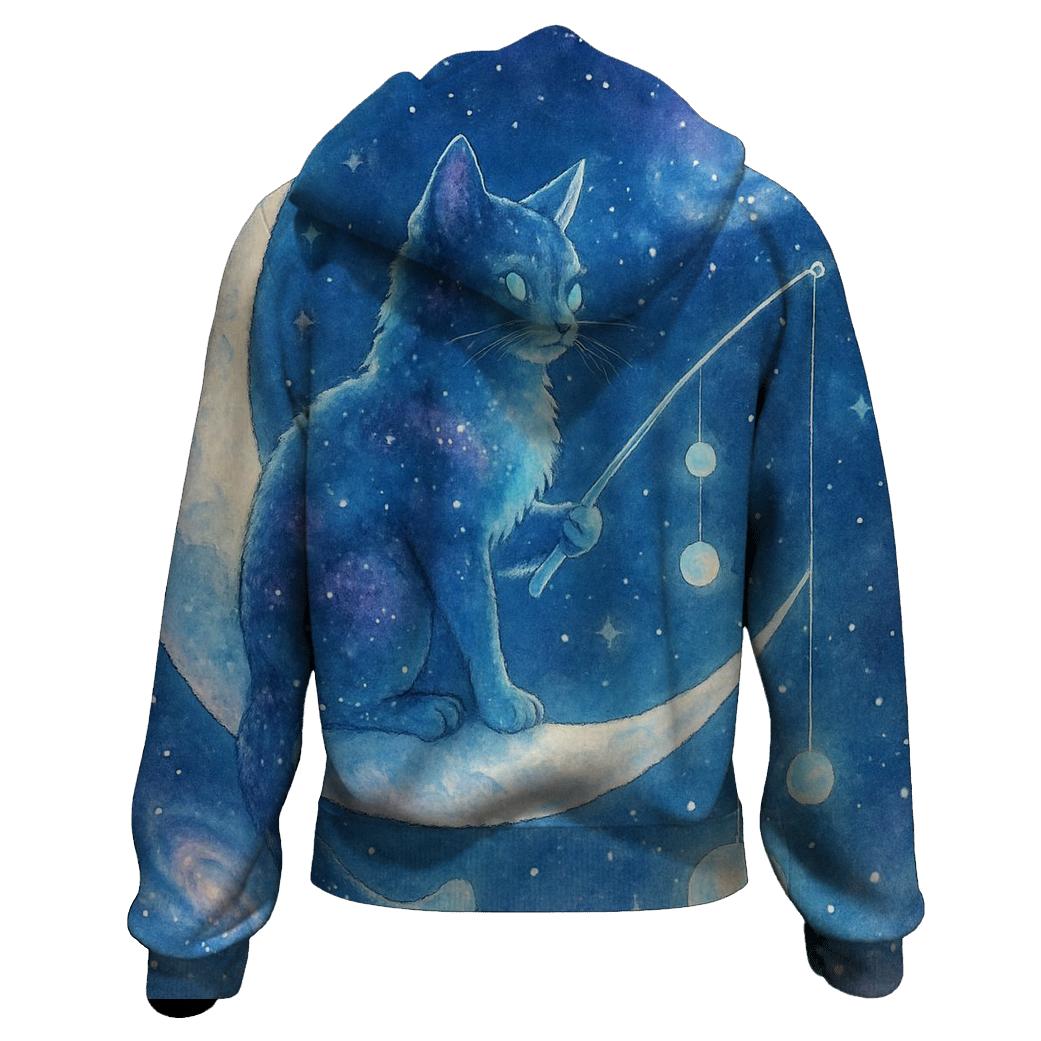 Cosmic Fisher Cat lightweight hoodies