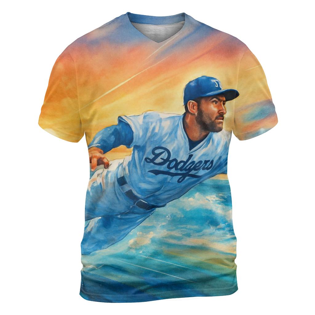 Pacific Coast Catch vibrant all-over design tees