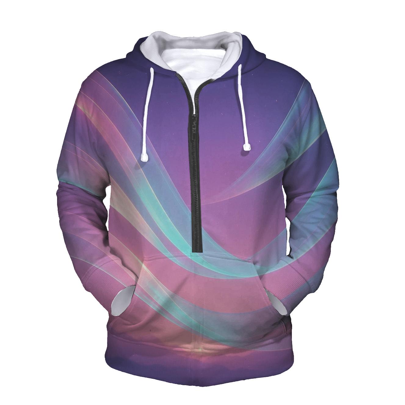 Aurora Drift printed hoodies