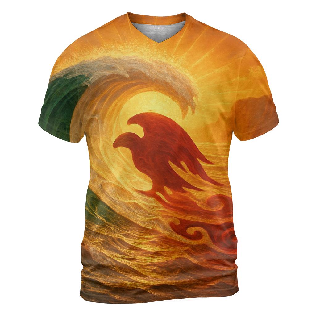 Aztec Tide artistic all-over print tops